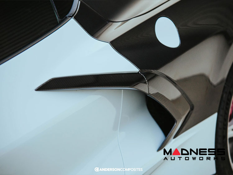 Chevrolet Corvette C8 Carbon Fiber Exterior Side Scoop Trim - Anderson Composites 